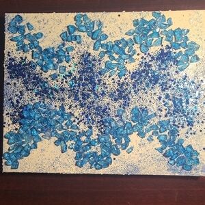 𝅺8 x 10 Blue Canvas Painting